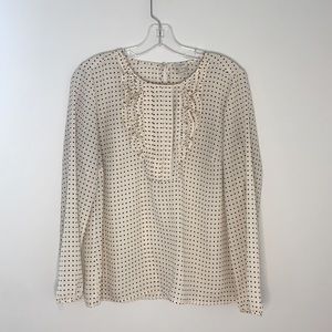 J. Crew Factory Polka Dog Ruffle Top